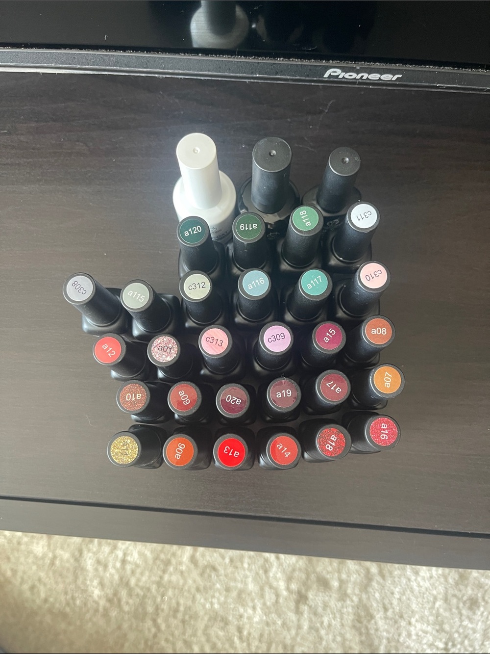 Pioneer Black Multi-Bottle Nail Polish Organizer - Black
